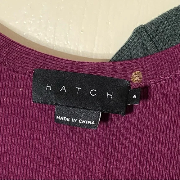 HATCH • The Softest Rib Nursing Dress - Aubergine - Picture 4 of 9